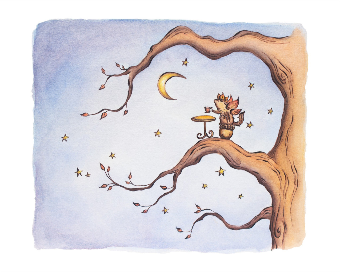 Tea with the Moon Fine Art Giclee Print