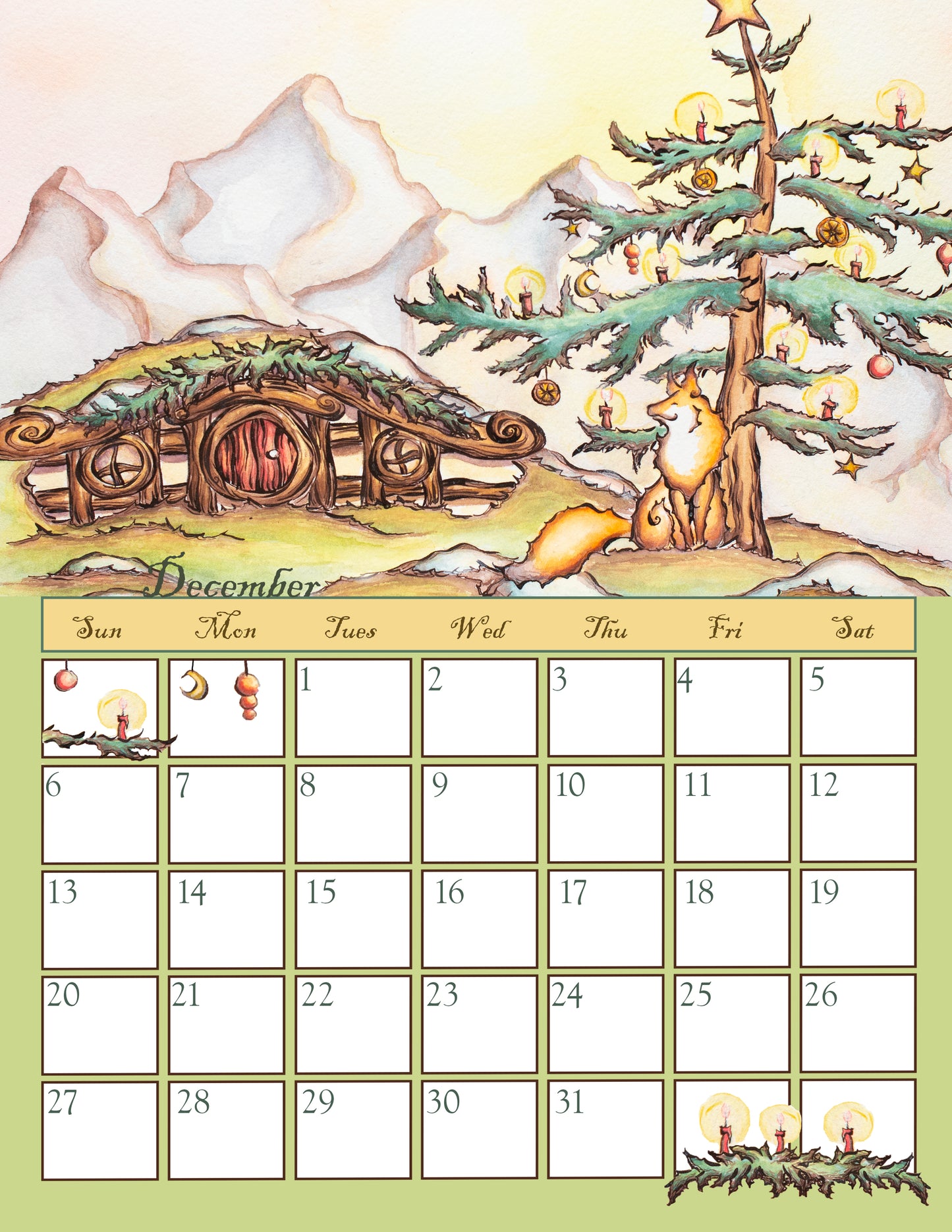 Single Sided Letter Size, 8.5 x 11 inches, 2026 Wall Calendar (US & CA)