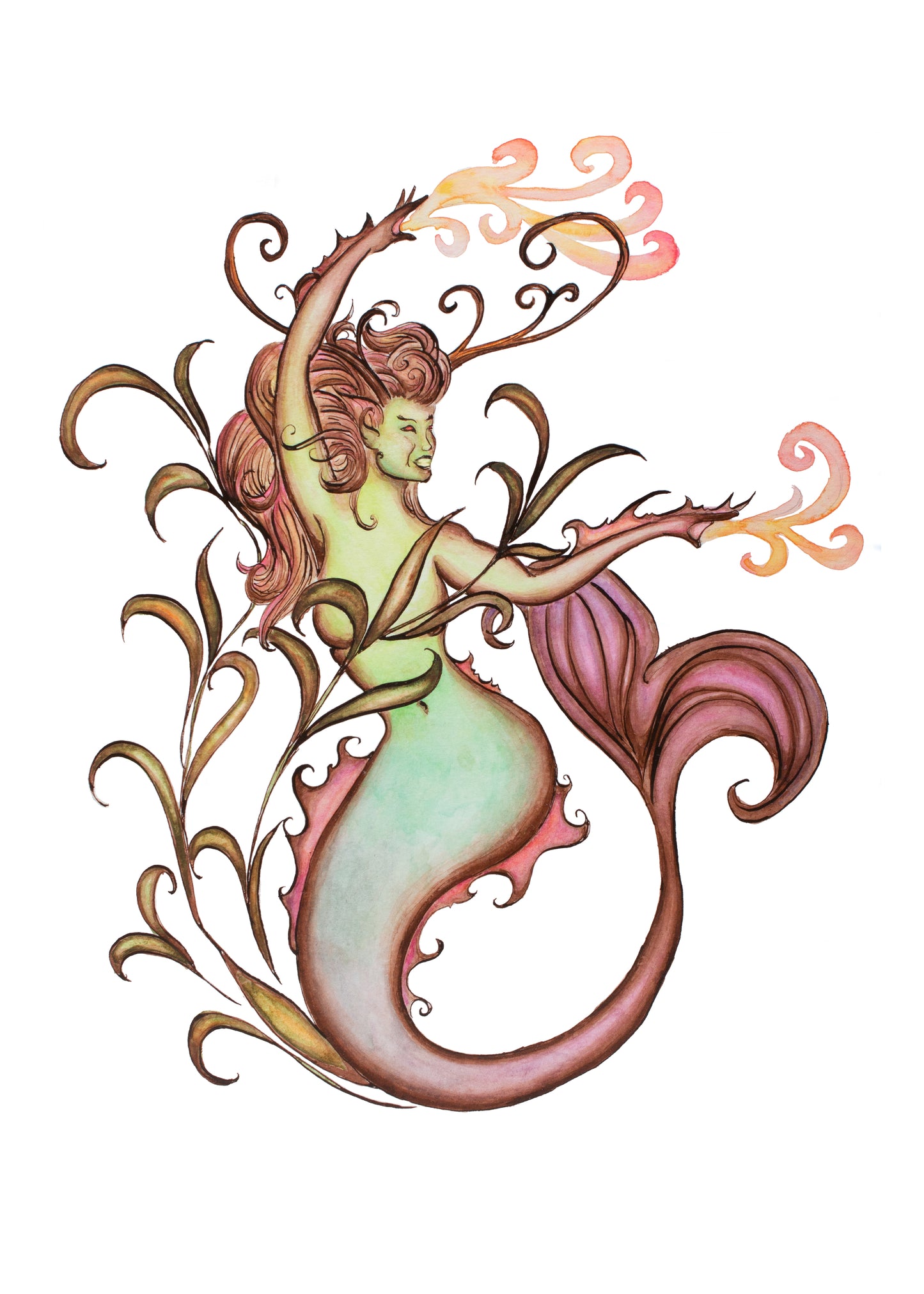 Sorceress Mermaid Signed Fine Art Giclee Print