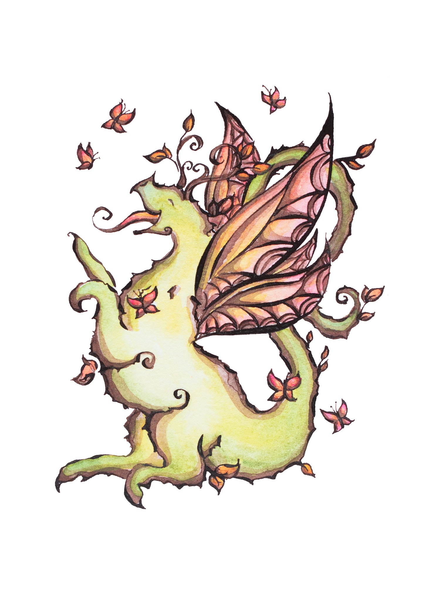 Butterfly Dragon Fine Art Giclee Print