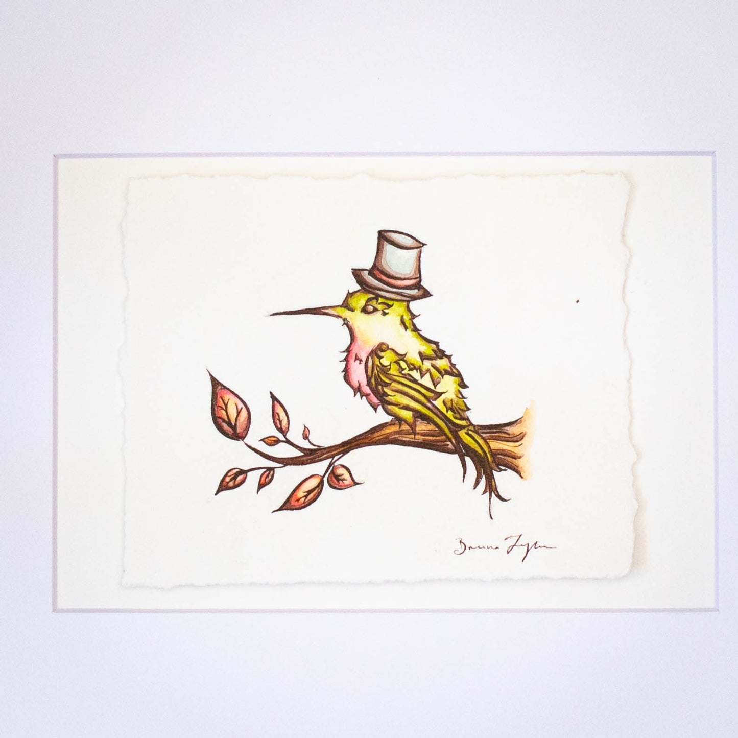 "Gentleman Hummingbird" Original Illustration