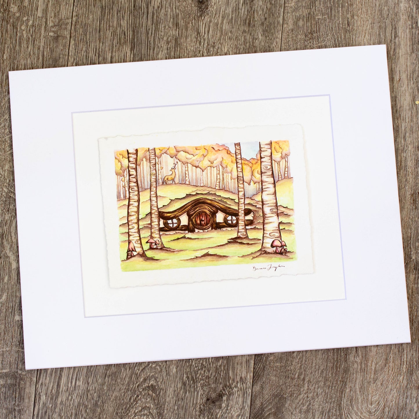 Alpine Hobbit House Original Illustration