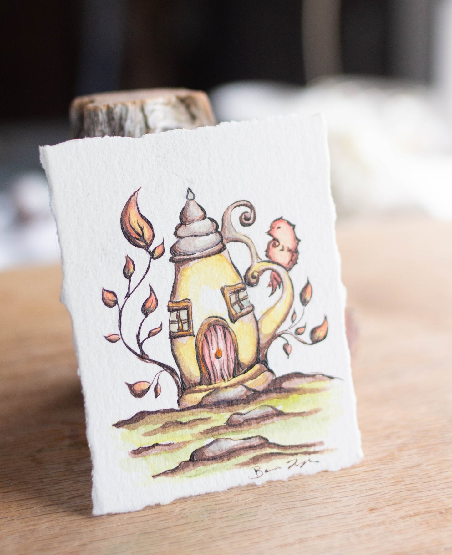 "Tavern Fairy House" Tiny Original Illustration