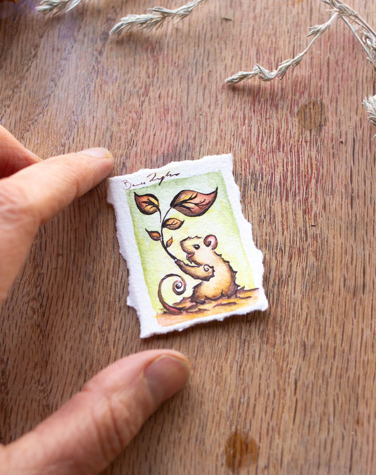 "I Have Leaves!" Tiny Original Illustration