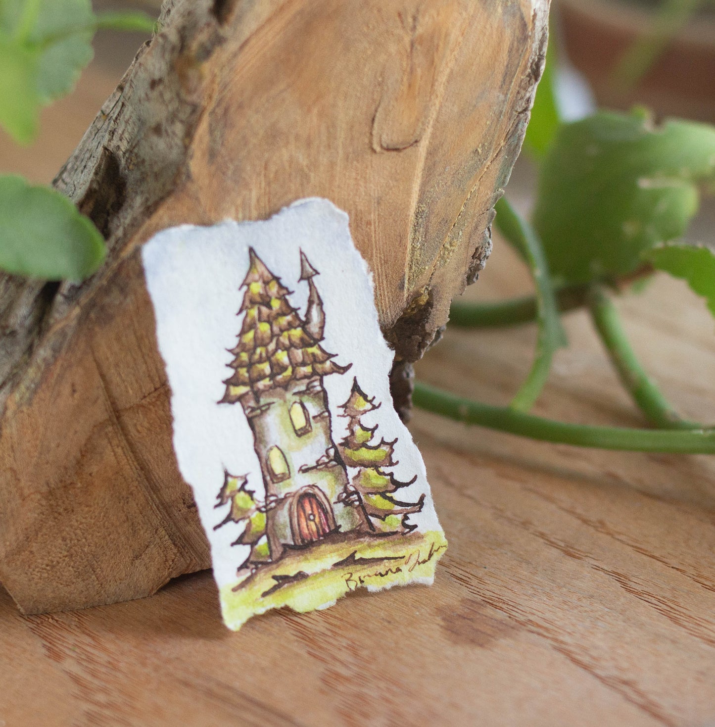 "Cozy Tower" Tiny Original Illustration