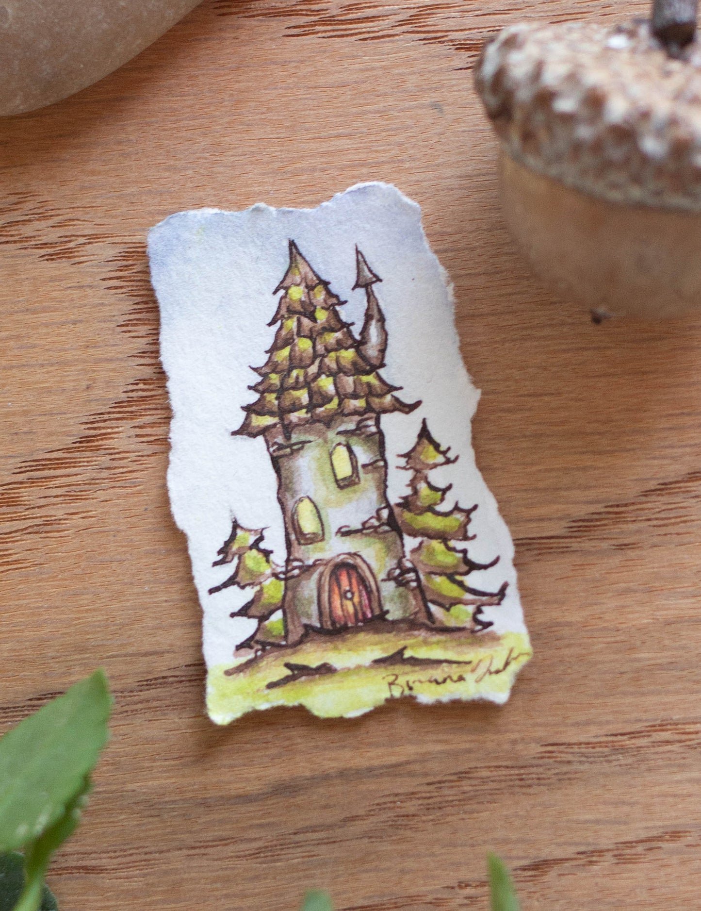 "Cozy Tower" Tiny Original Illustration