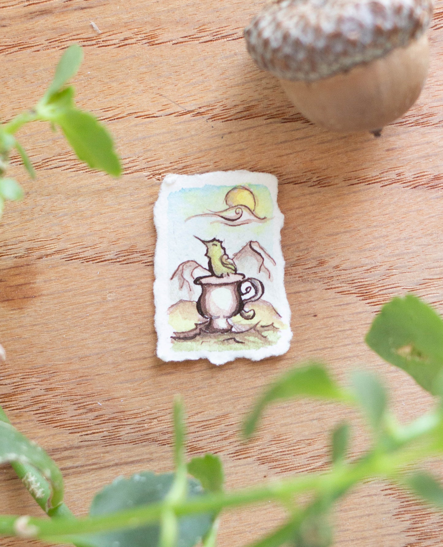 "Mountain Tea" Tiny Original Illustration