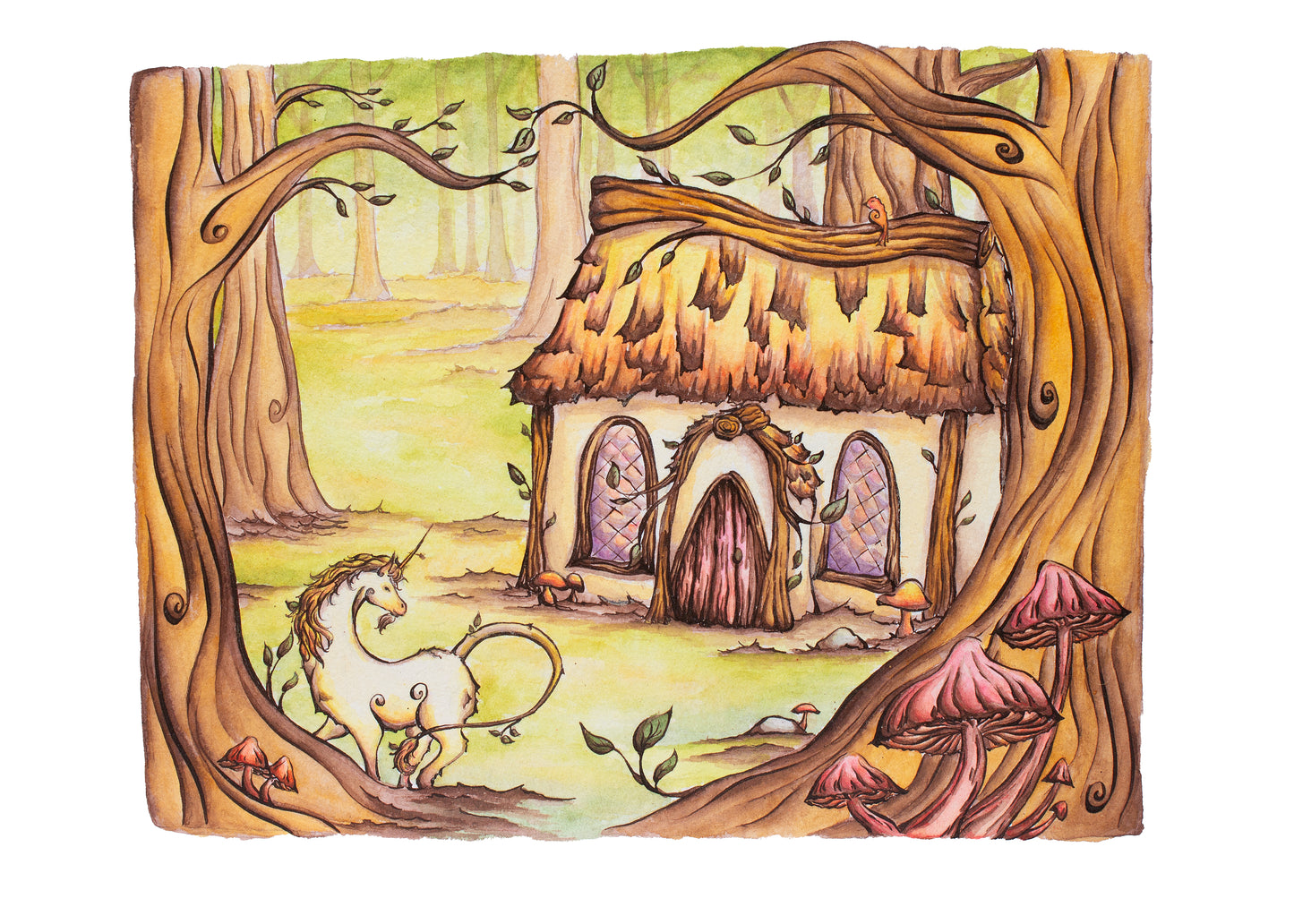 Unicorn Cottage Fine Art Giclee Print