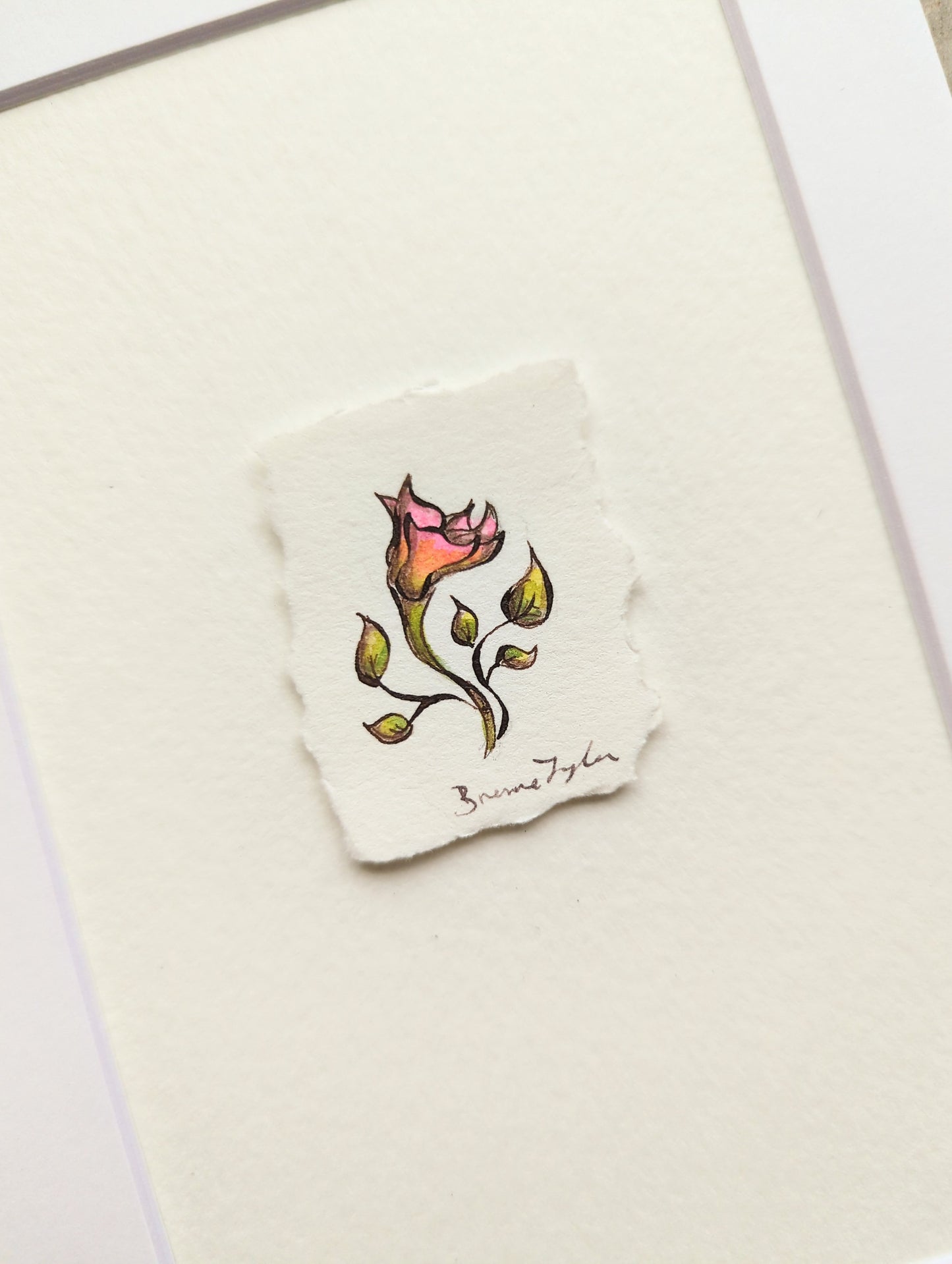 "Early Meadow Flower" Tiny Original Illustration