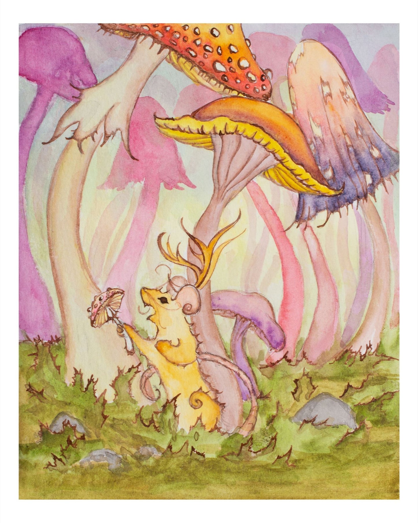 Warrior Poet Mouse Giclee Fine Art Print
