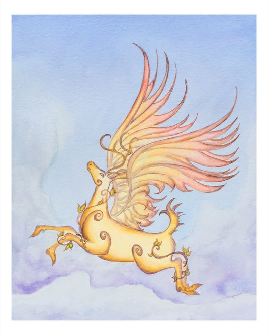 Sparrow Deer Fine Art Giclee Print