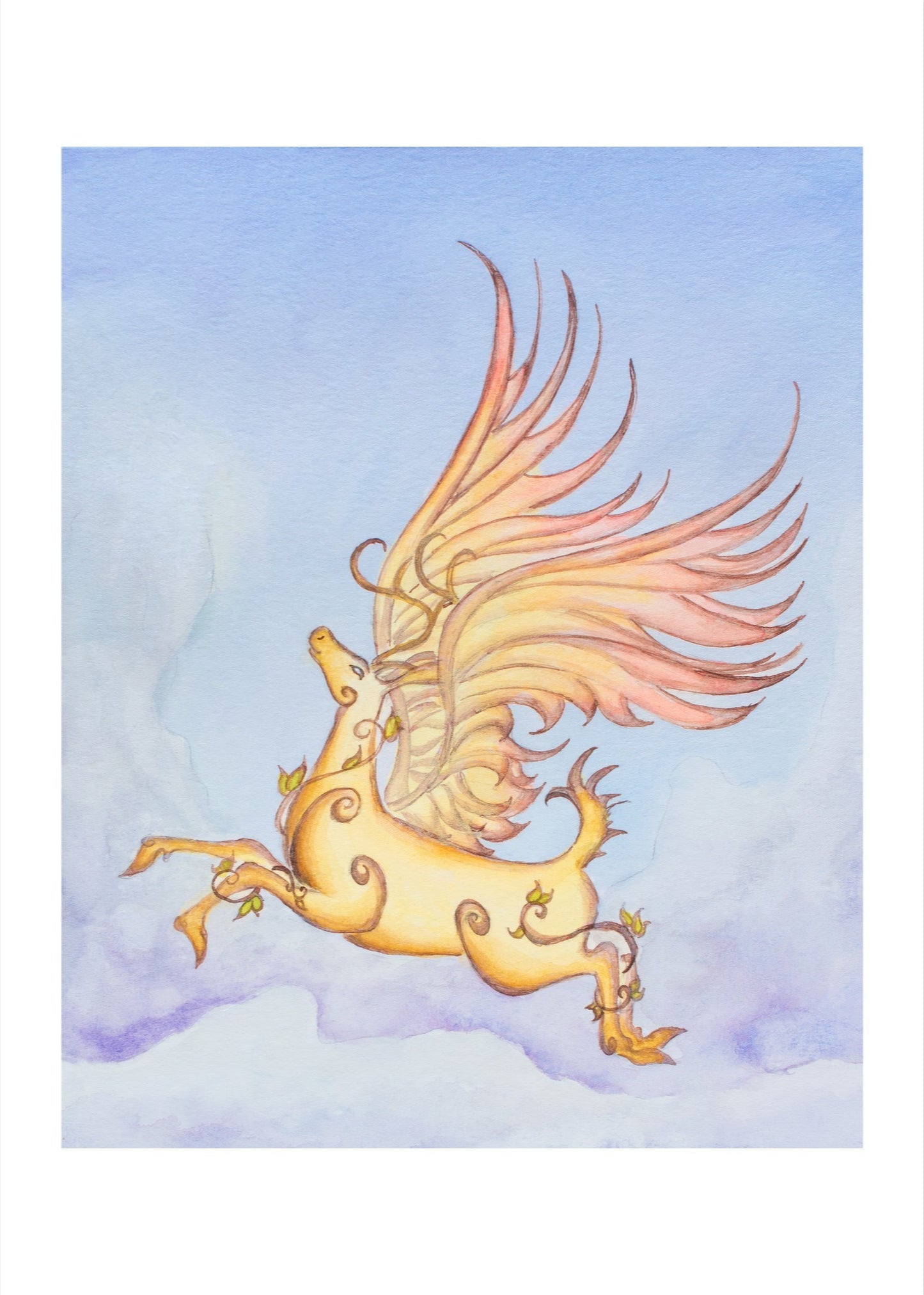 Sparrow Deer Fine Art Giclee Print