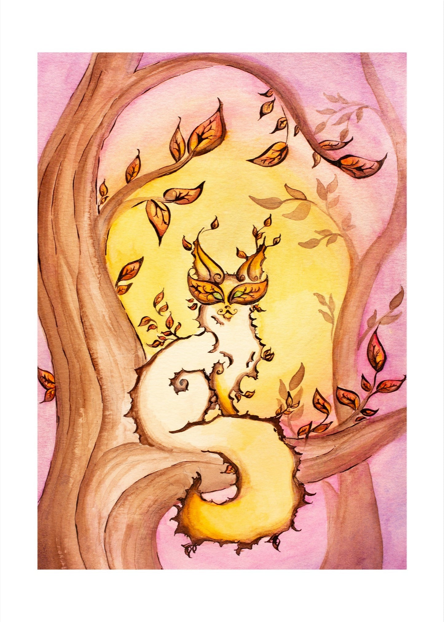 Inktober Cat Fine Art Giclee Print