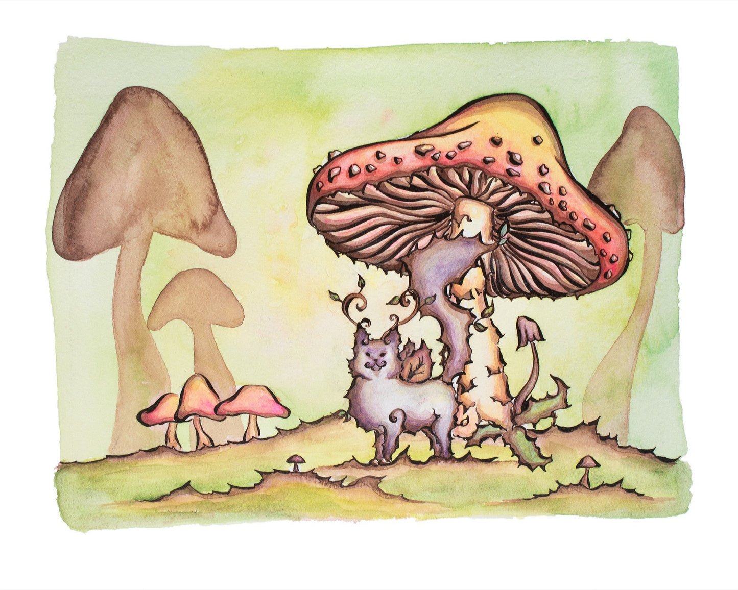 Under a Mushroom Signed Archival Giclee Print