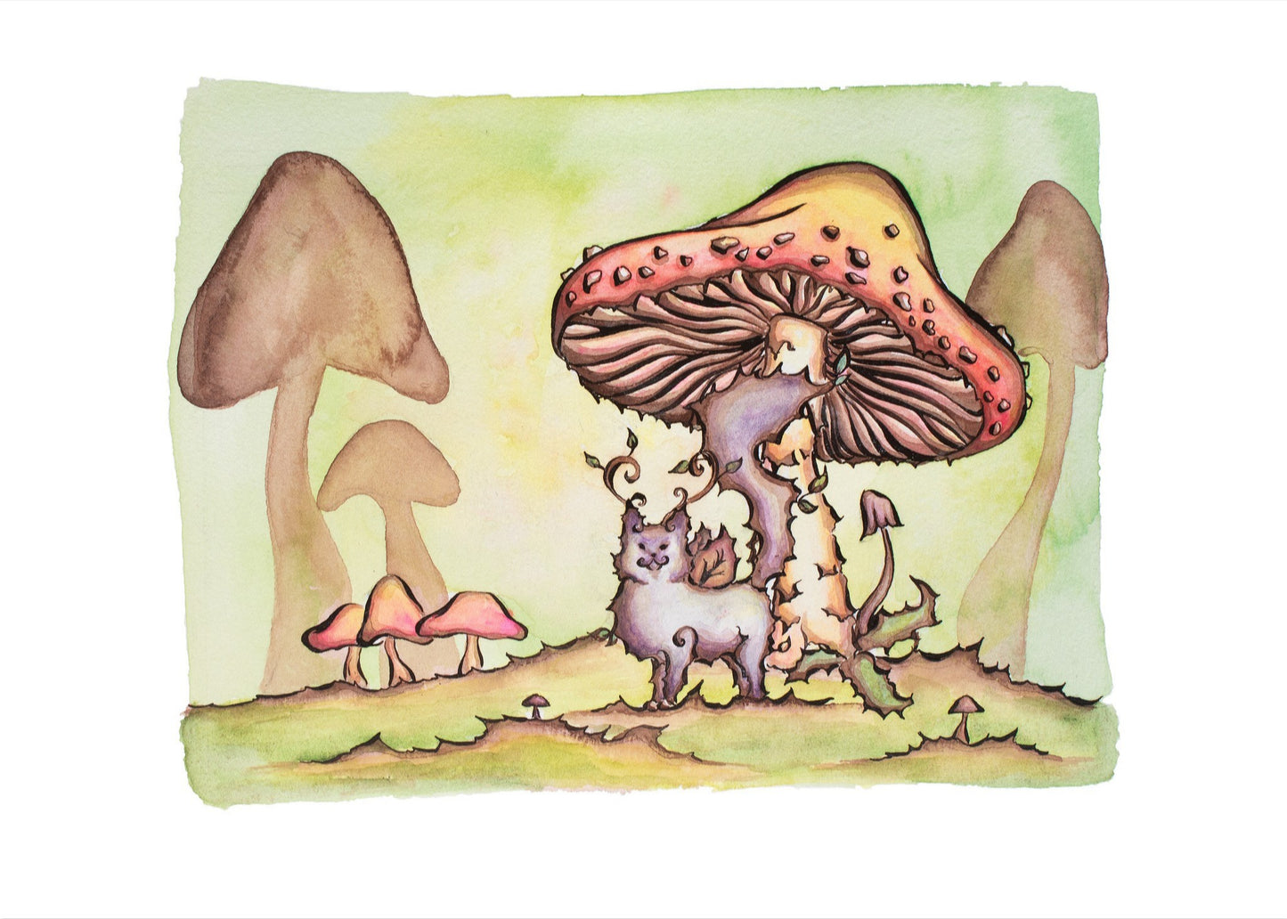 Under a Mushroom Signed Archival Giclee Print