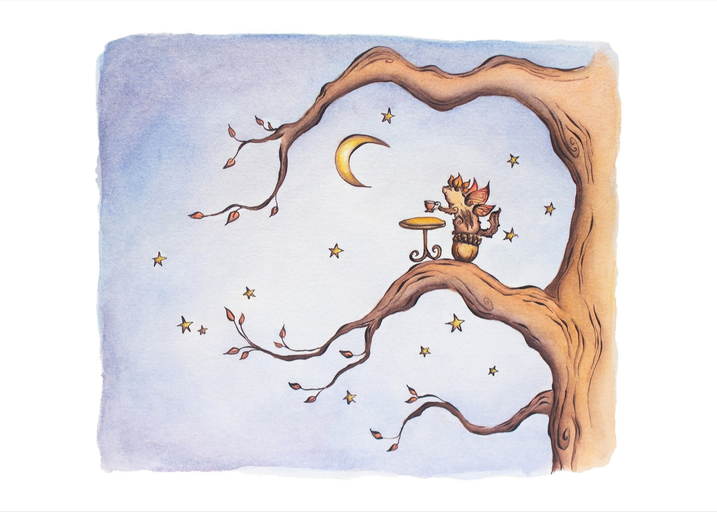 Tea with the Moon Fine Art Giclee Print