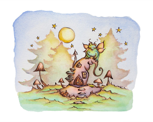 Witch's Helper Fine Art Giclee Print