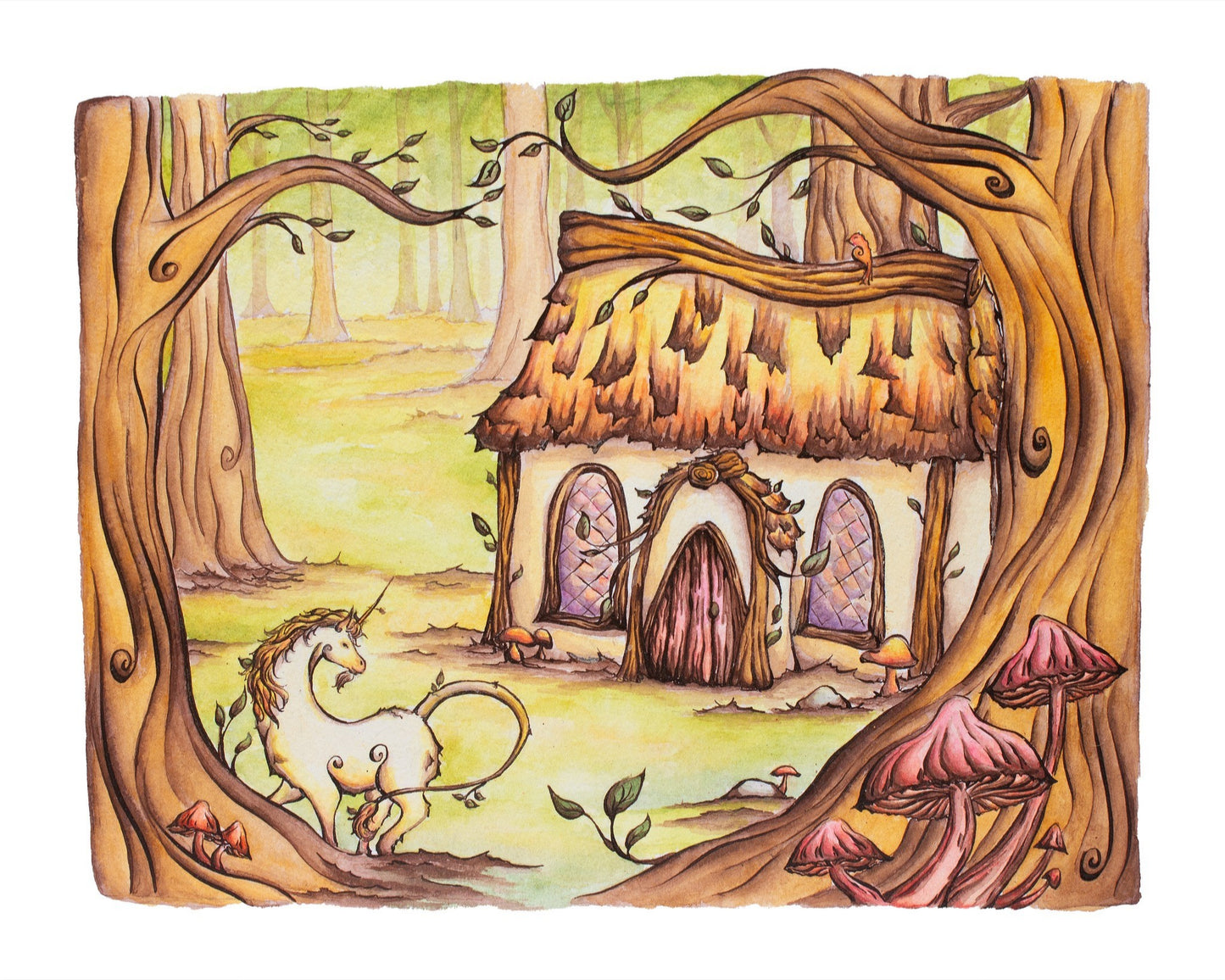 Unicorn Cottage Fine Art Giclee Print