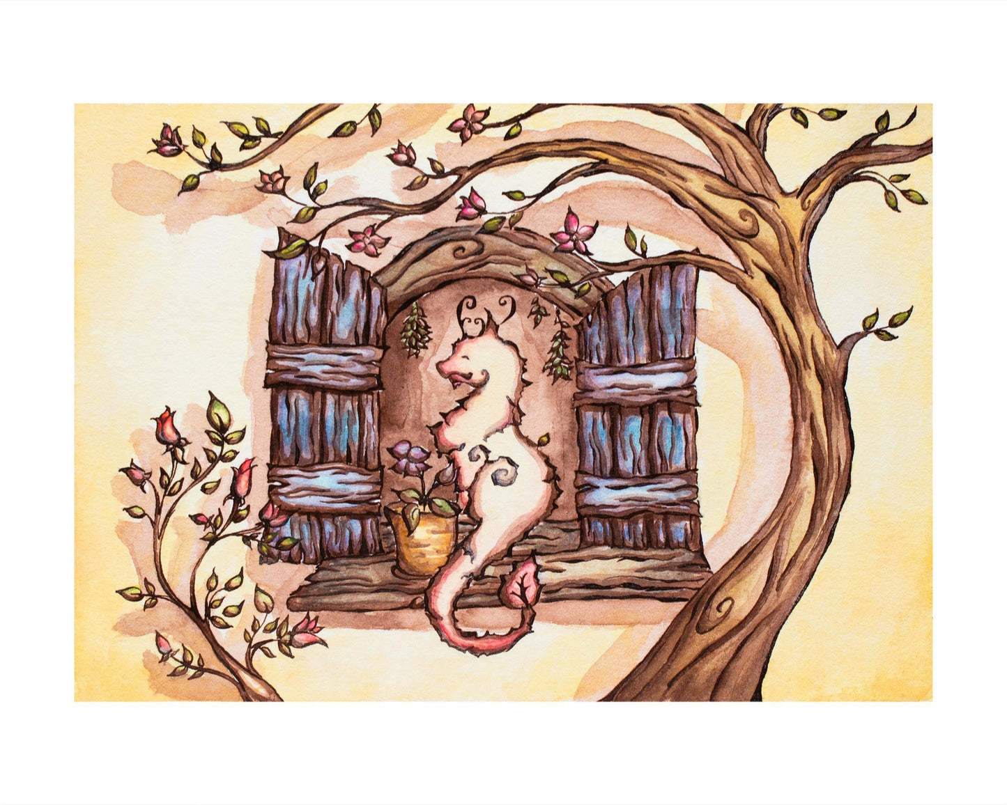 Window Dragon Signed Fine Art Giclee Print