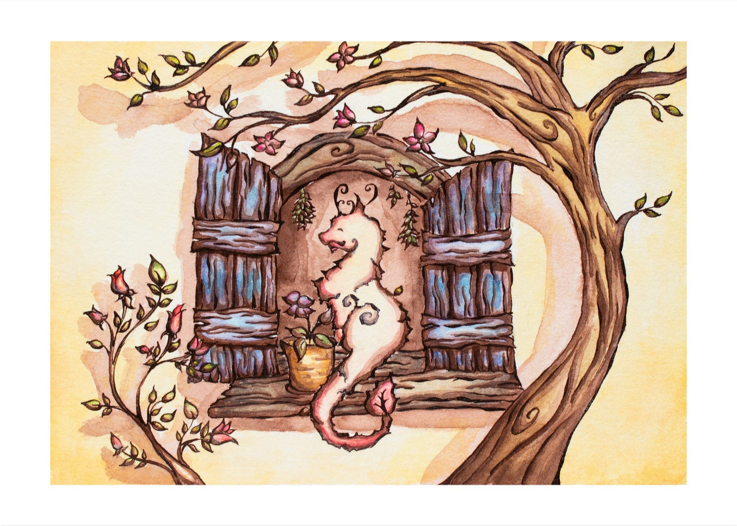 Window Dragon Signed Fine Art Giclee Print