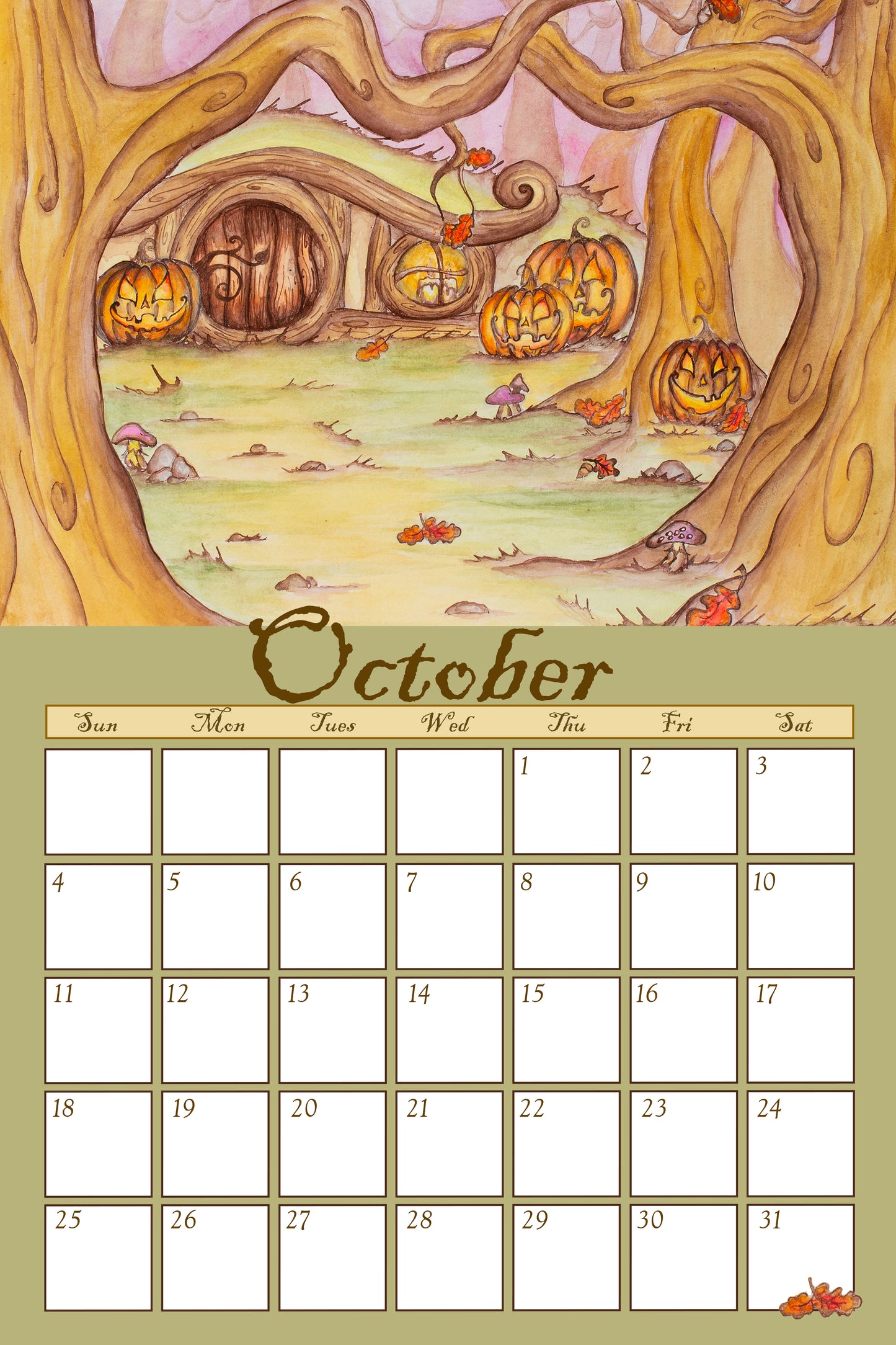 Large Ledger (11x16.5″) - Vertical Double Sided Wall Calendar