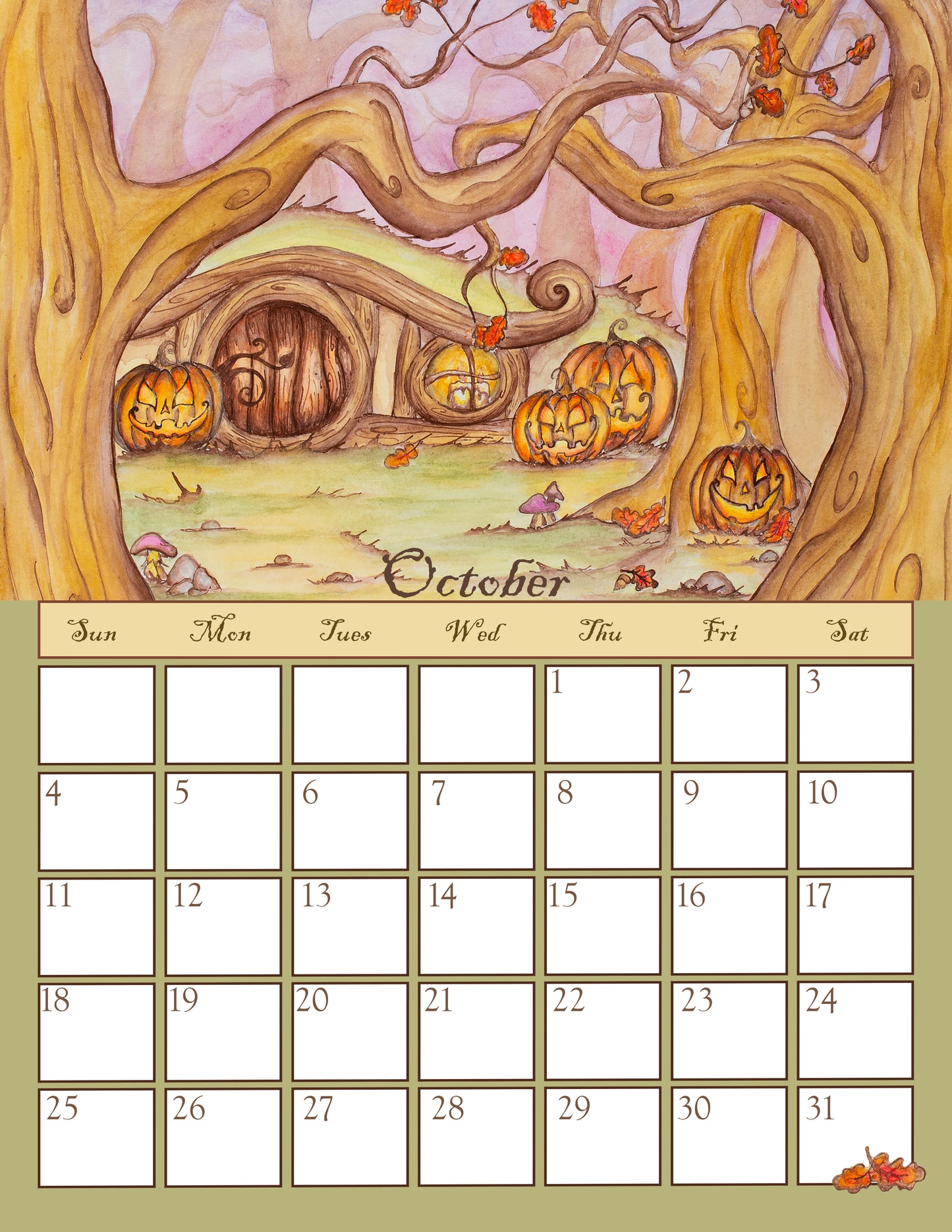 Single Sided Letter Size, 8.5 x 11 inches, 2026 Wall Calendar (US & CA)