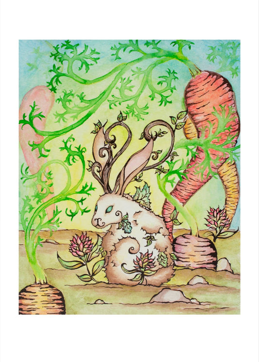 Fae Rabbit Giclee Fine Art Print