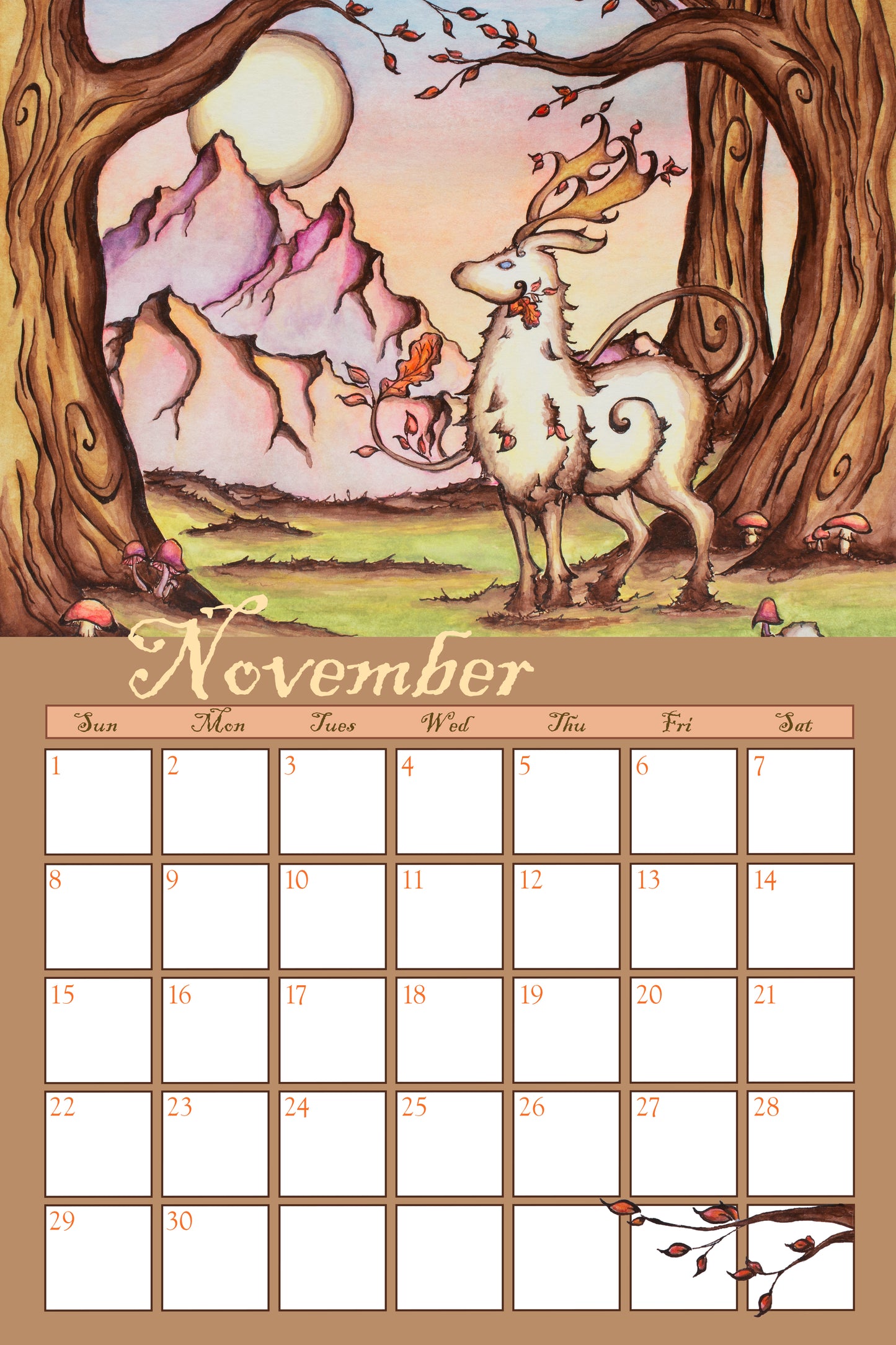 Large Ledger (11x16.5″) - Vertical Double Sided Wall Calendar