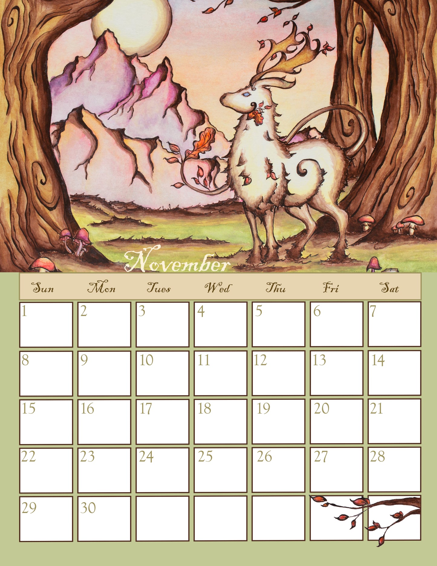 Single Sided Letter Size, 8.5 x 11 inches, 2026 Wall Calendar (US & CA)