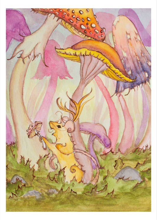 Warrior Poet Mouse Giclee Fine Art Print