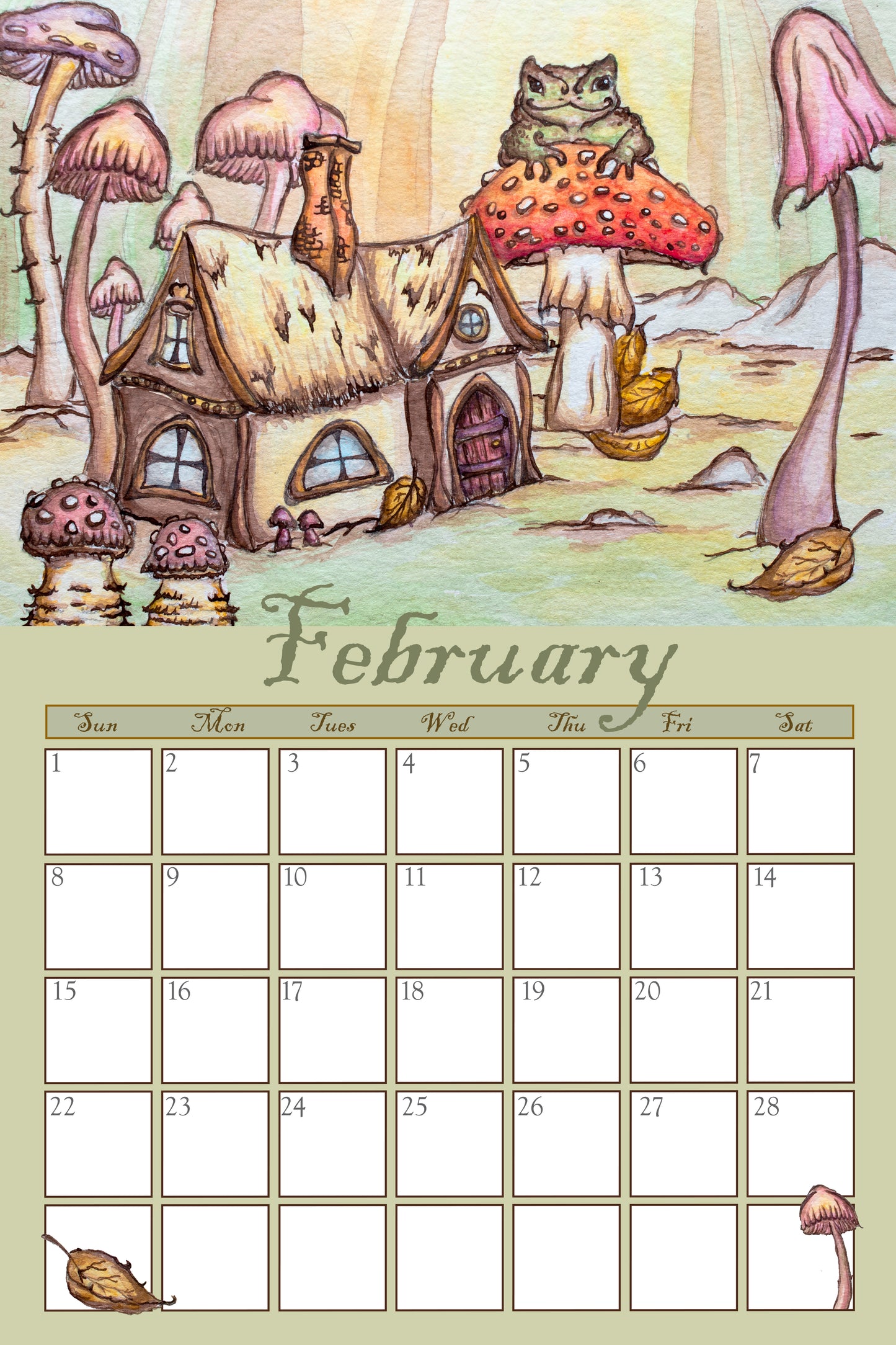 Large Ledger (11x16.5″) - Vertical Double Sided Wall Calendar