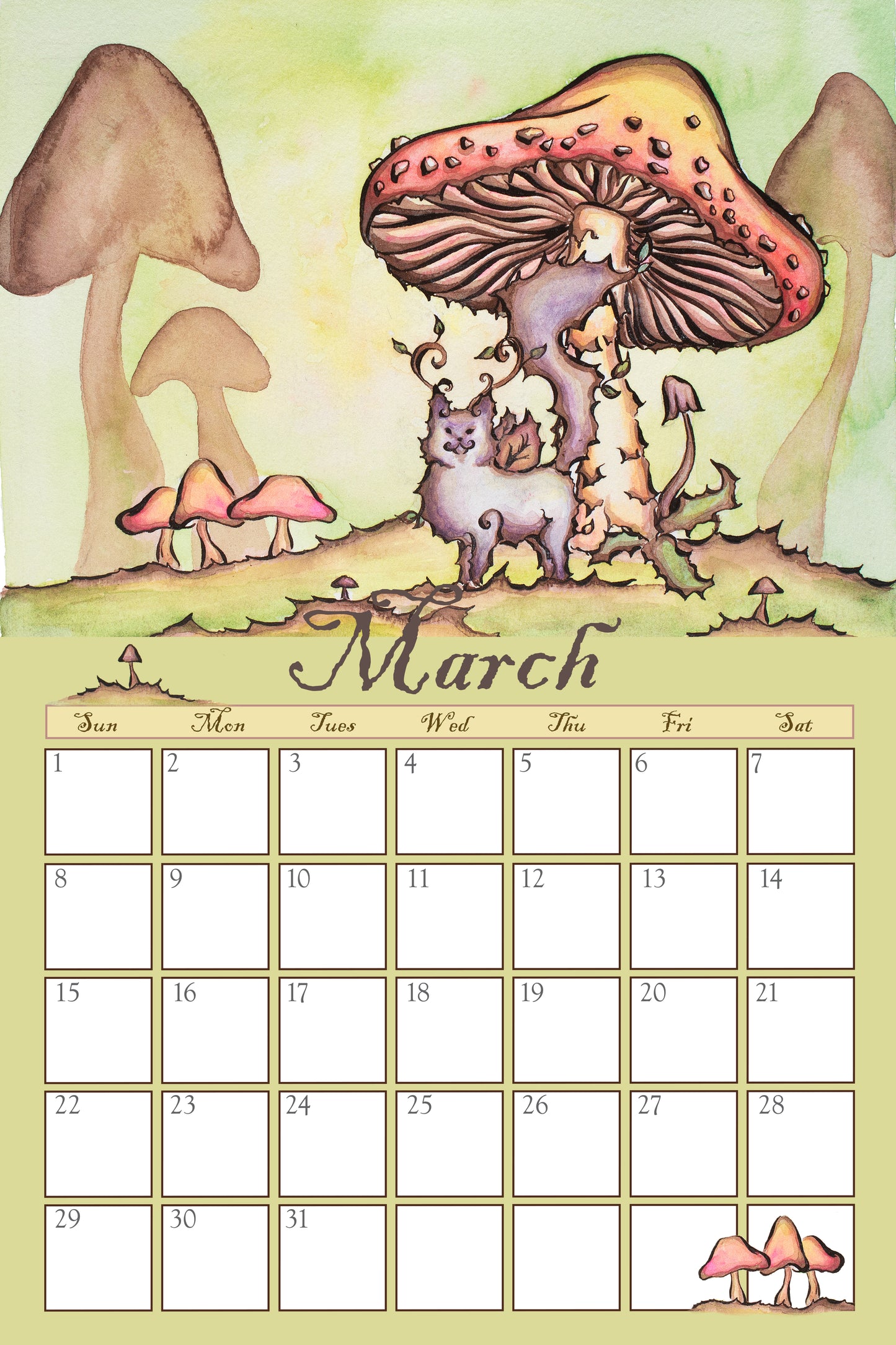 Large Ledger (11x16.5″) - Vertical Double Sided Wall Calendar