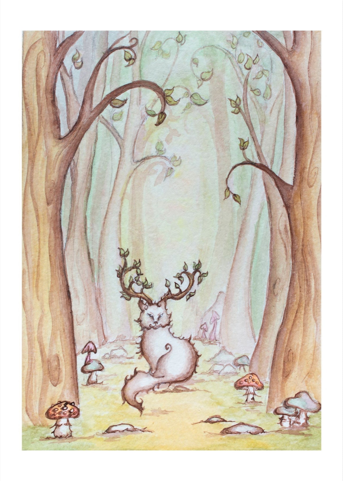 Wise Fae Cat in Forest