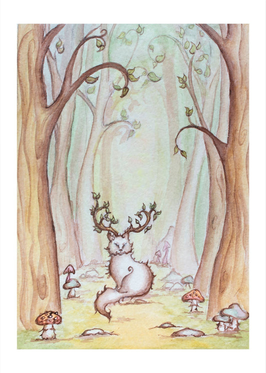 Wise Fae Cat in Forest