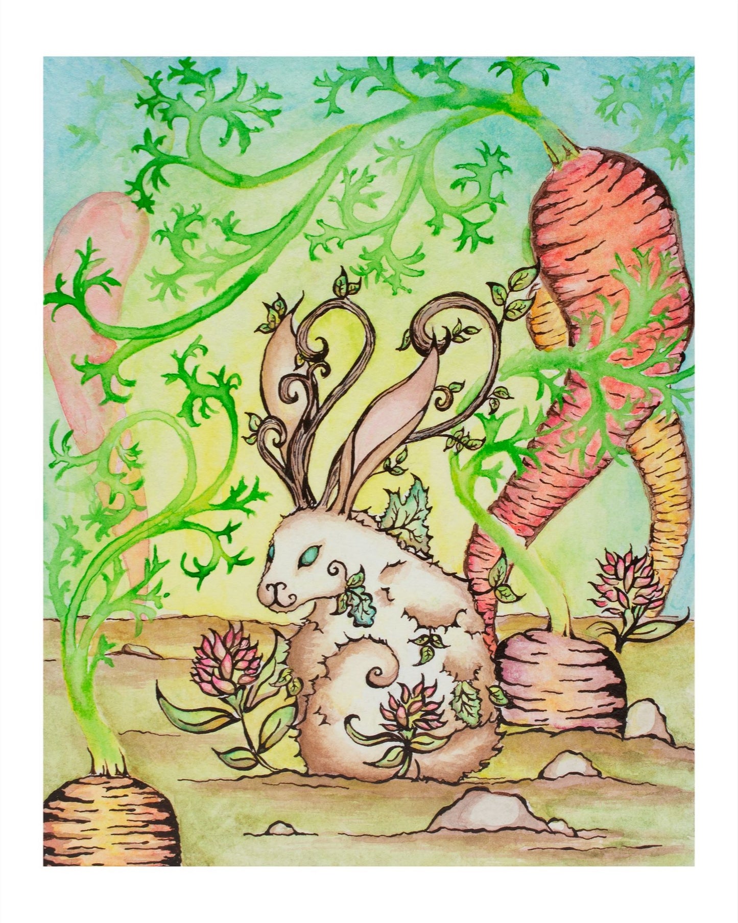 Fae Rabbit Giclee Fine Art Print