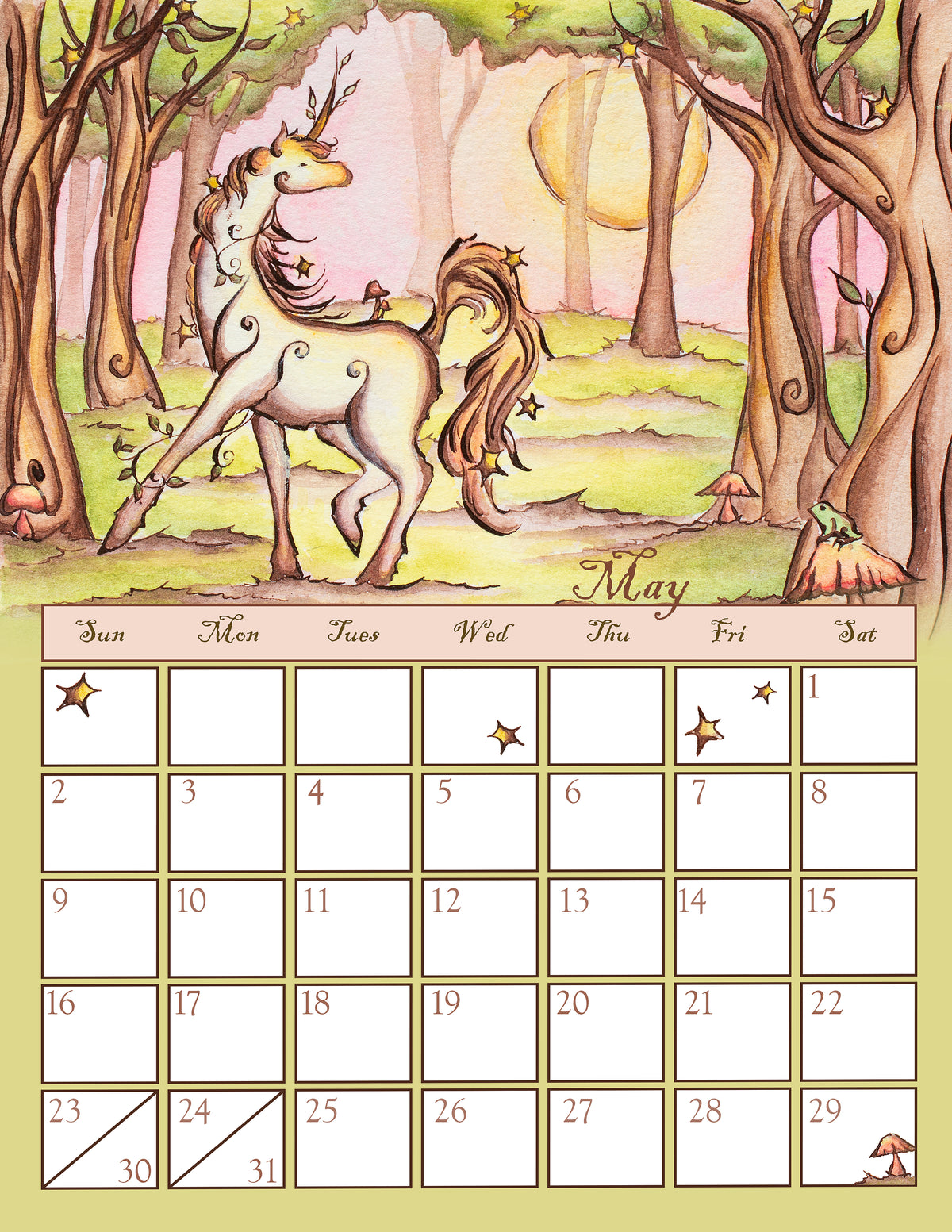 Single Sided Letter Size Wall Calendars 2027 (US & CA)
