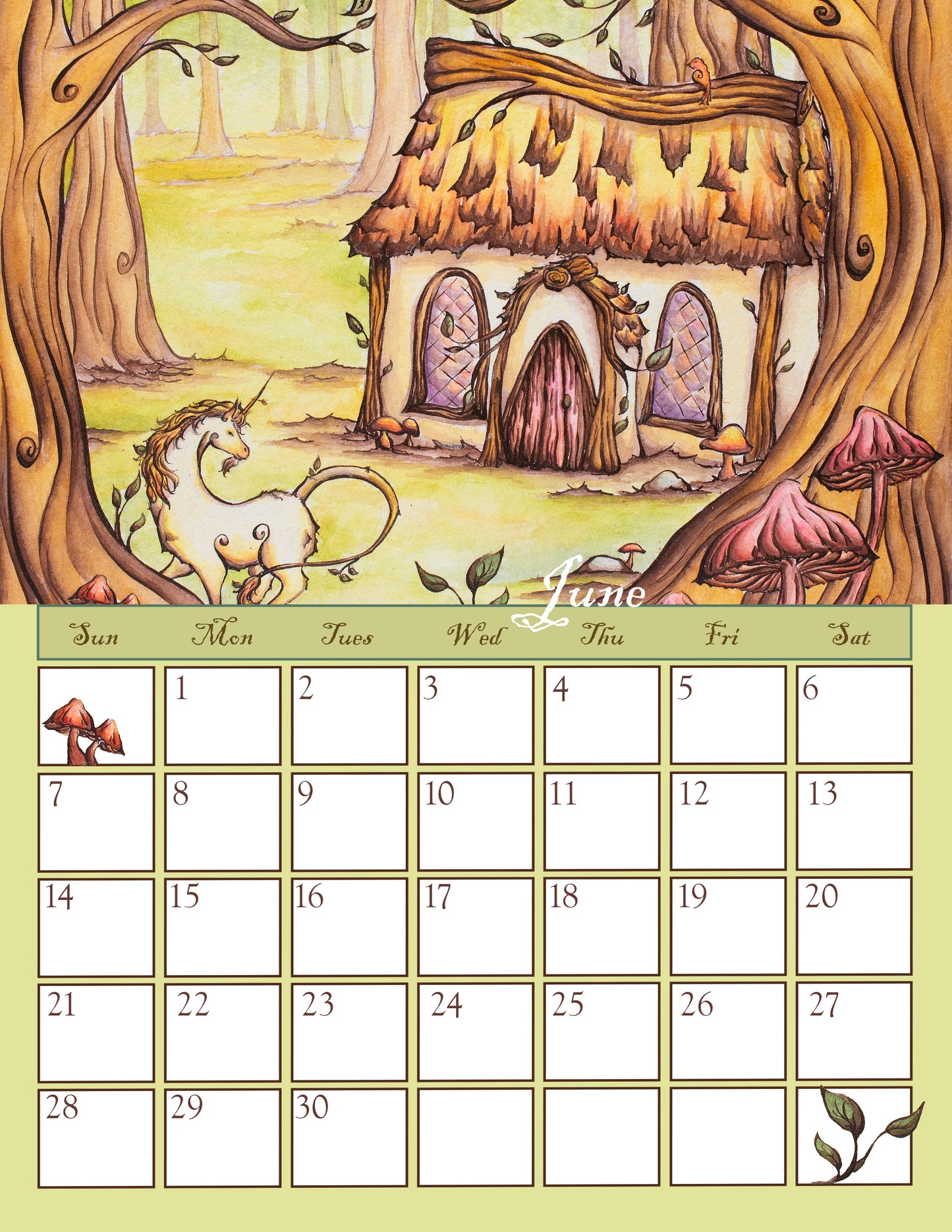 Single Sided Letter Size, 8.5 x 11 inches, 2026 Wall Calendar (US & CA)