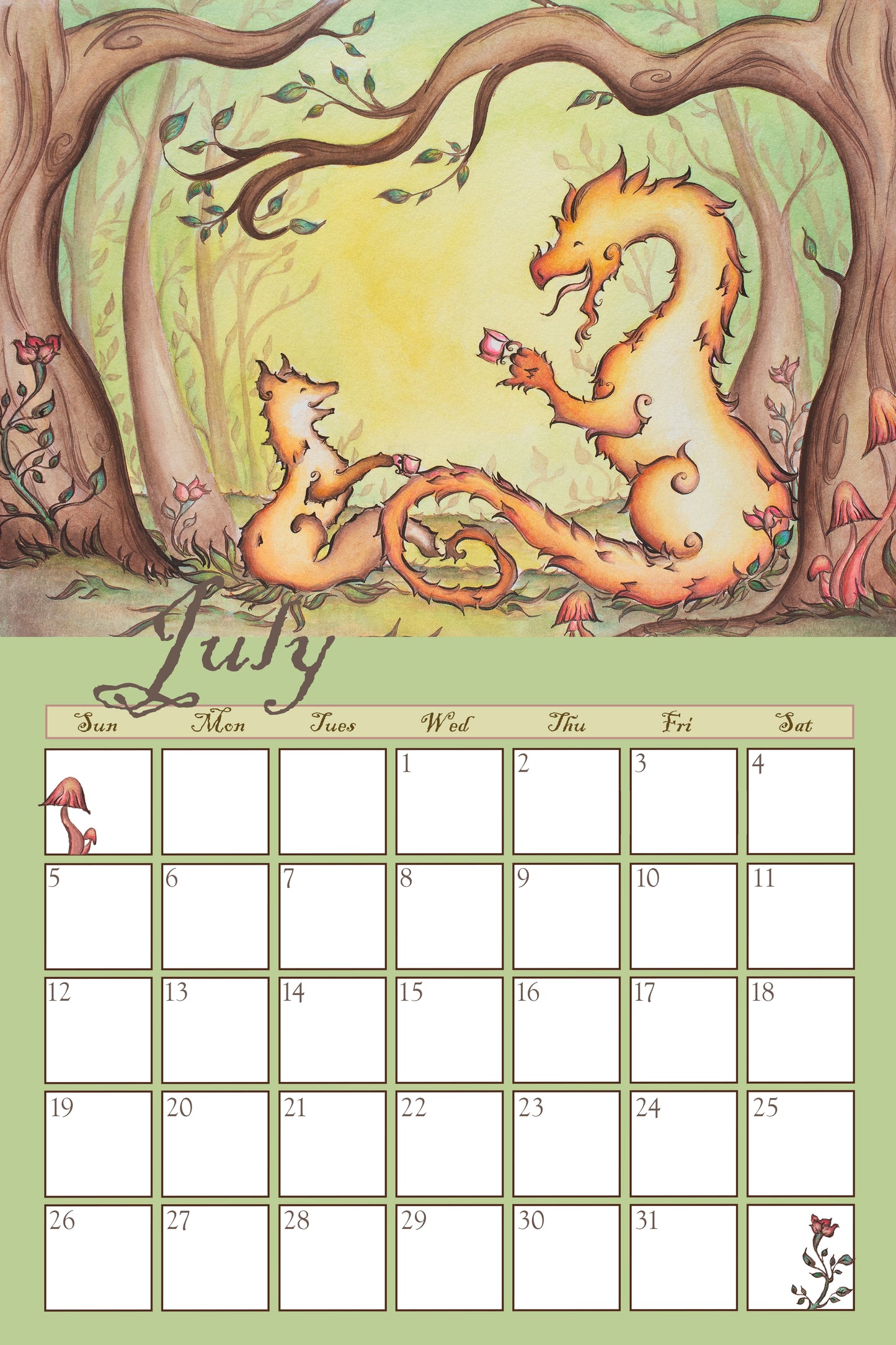 Large Ledger (11x16.5″) - Vertical Double Sided Wall Calendar