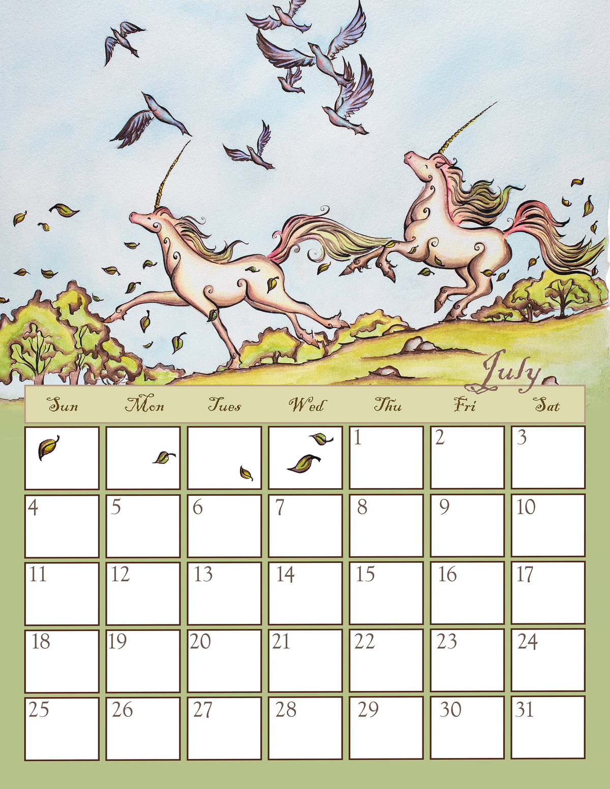 Single Sided Letter Size Wall Calendars 2027 (US & CA)