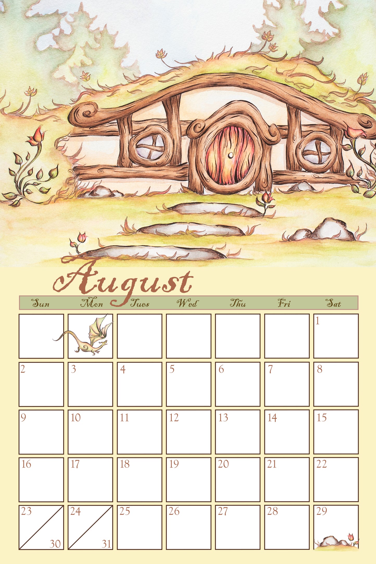 Large Ledger (11x16.5″) - Vertical Double Sided Wall Calendar