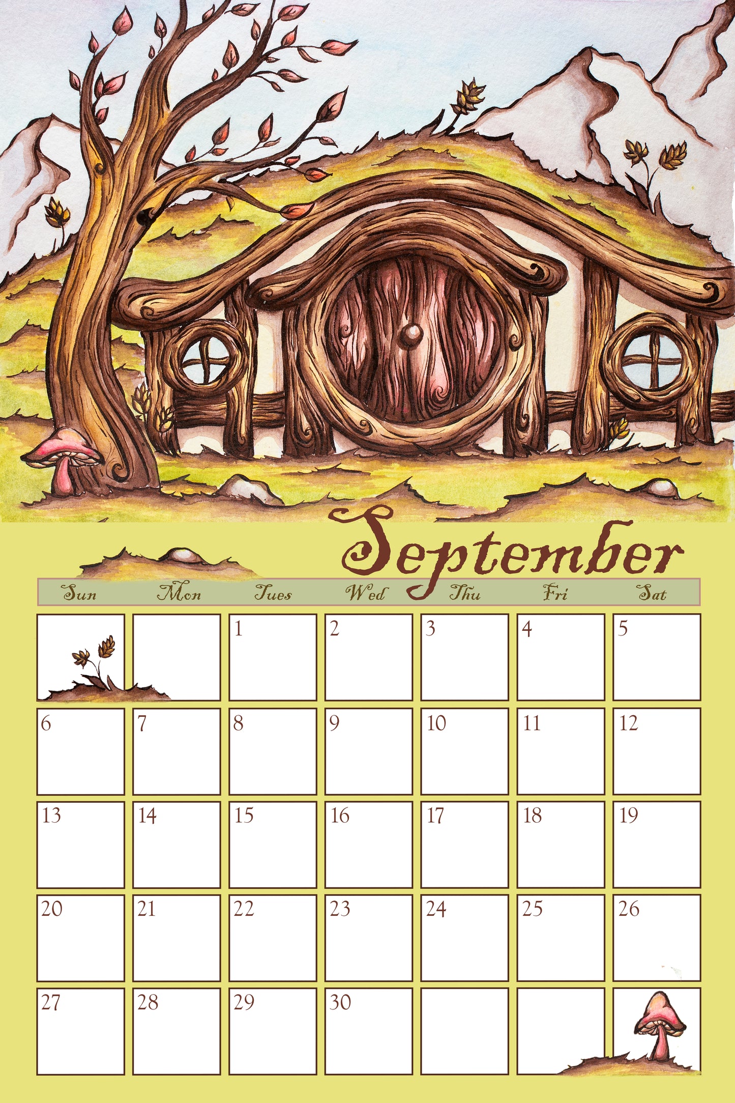 Large Ledger (11x16.5″) - Vertical Double Sided Wall Calendar