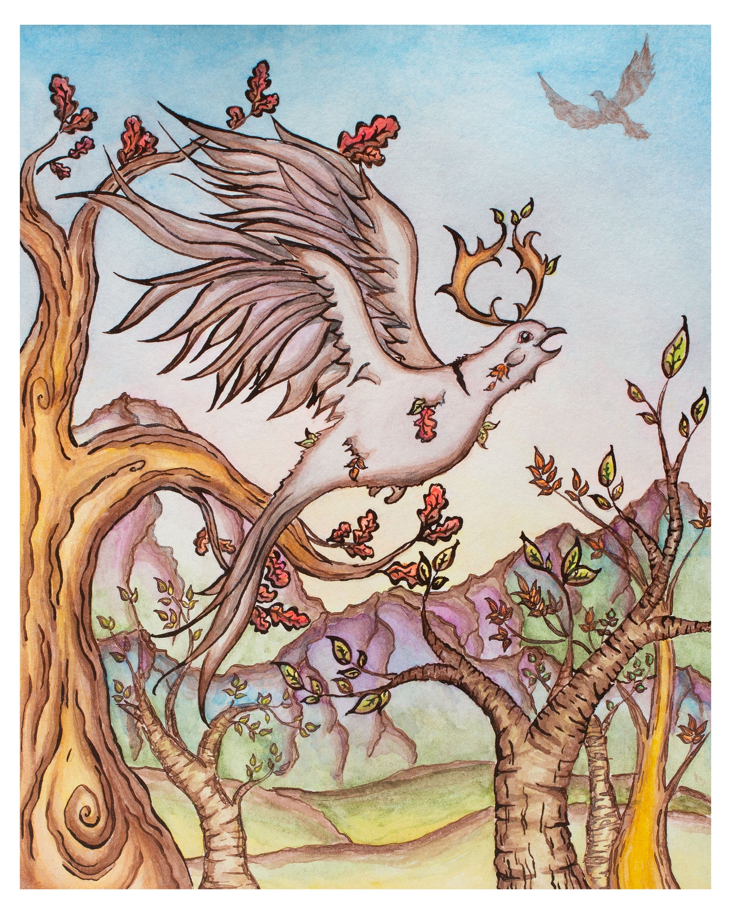 Happy Dove Signed Fine Art Giclee Print