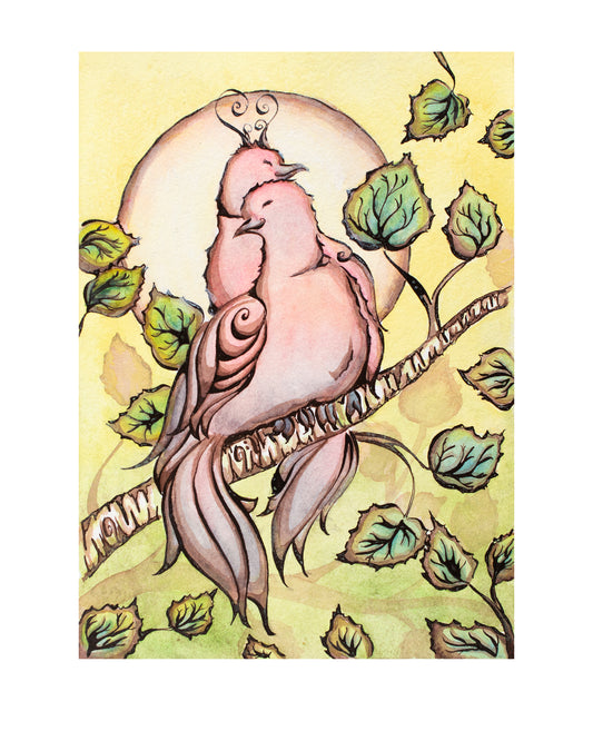 Lovey Dovey Signed Fine Art Giclee Print