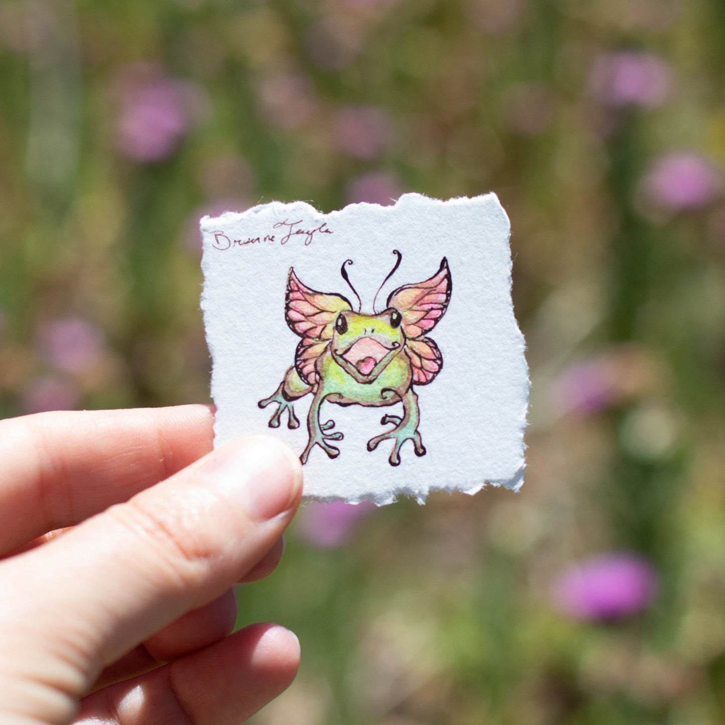 Tiny Happy Fairy Frog Illustration