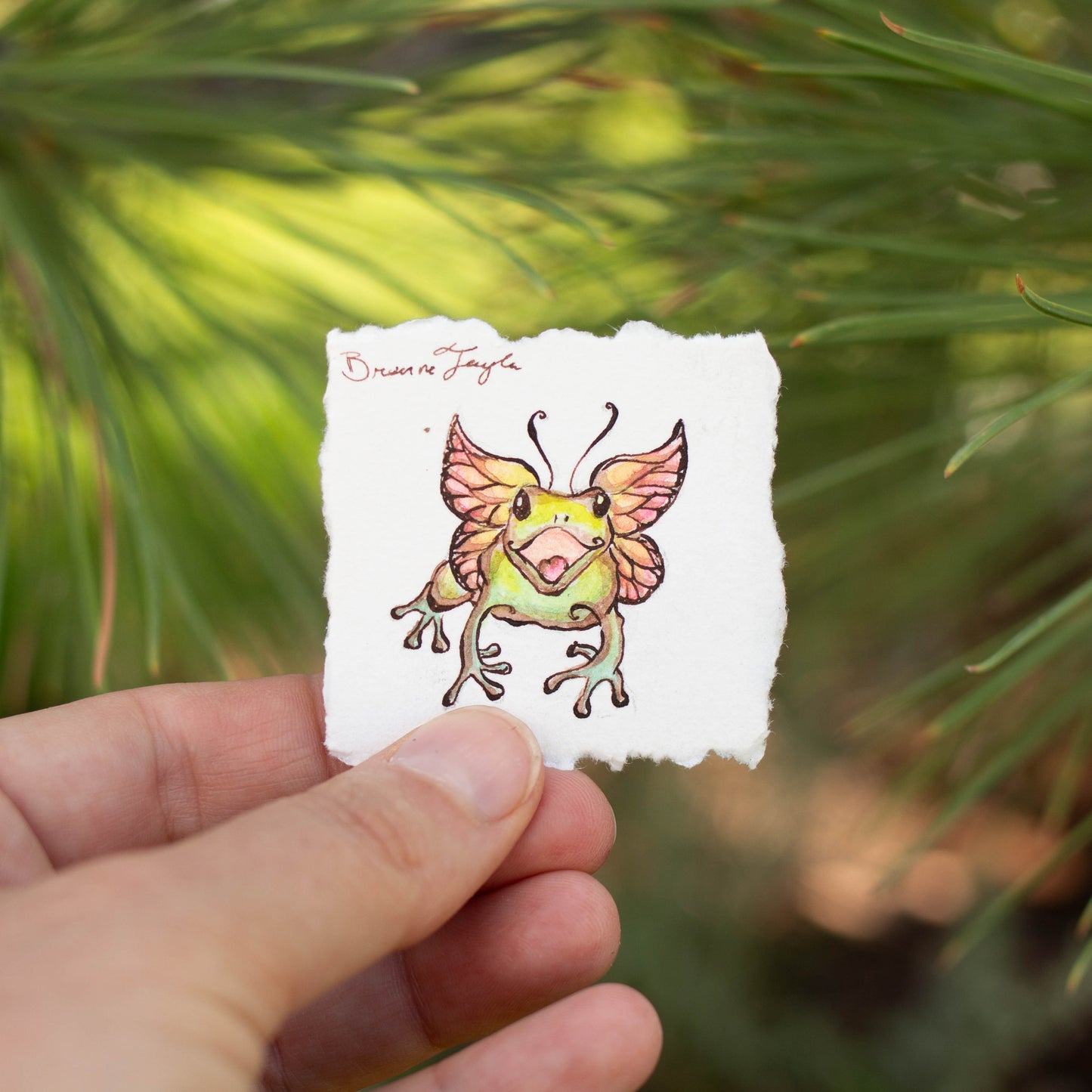 Tiny Happy Fairy Frog Illustration