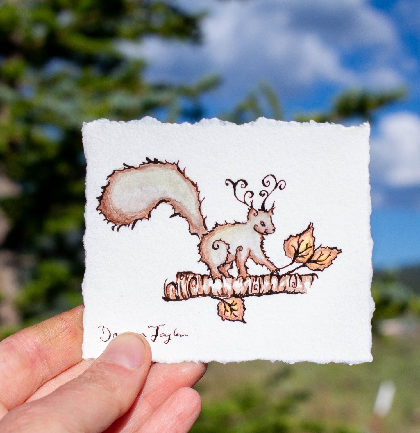 Fae Squirrel Original Illustration