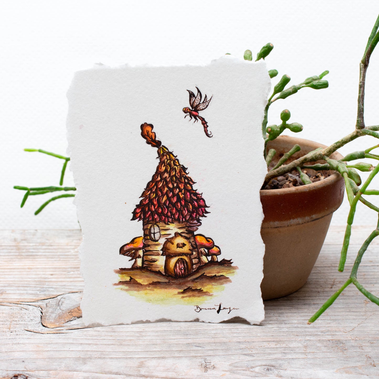 Tiny Fairy Cottage Original Illustration