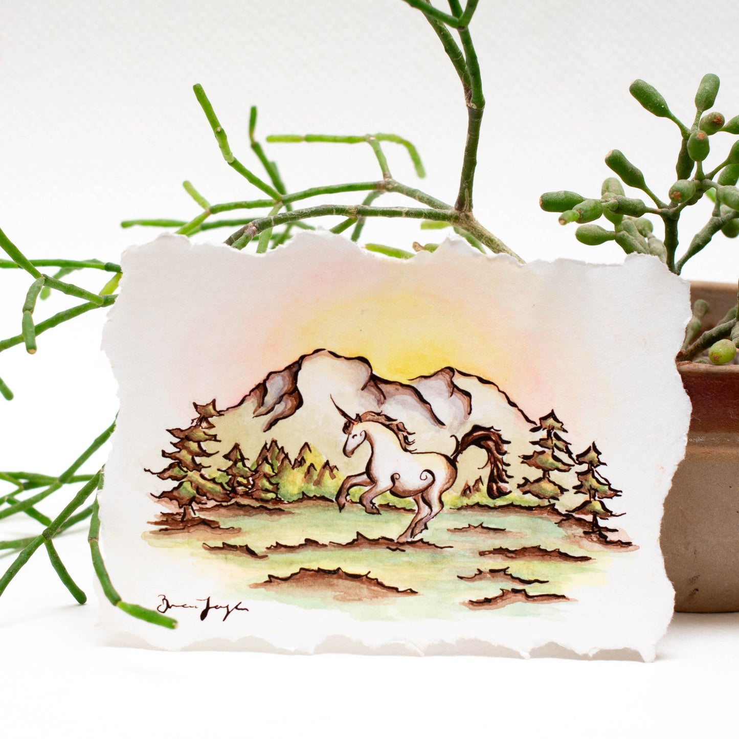 Rocky Mountain Unicorn Original Illustration