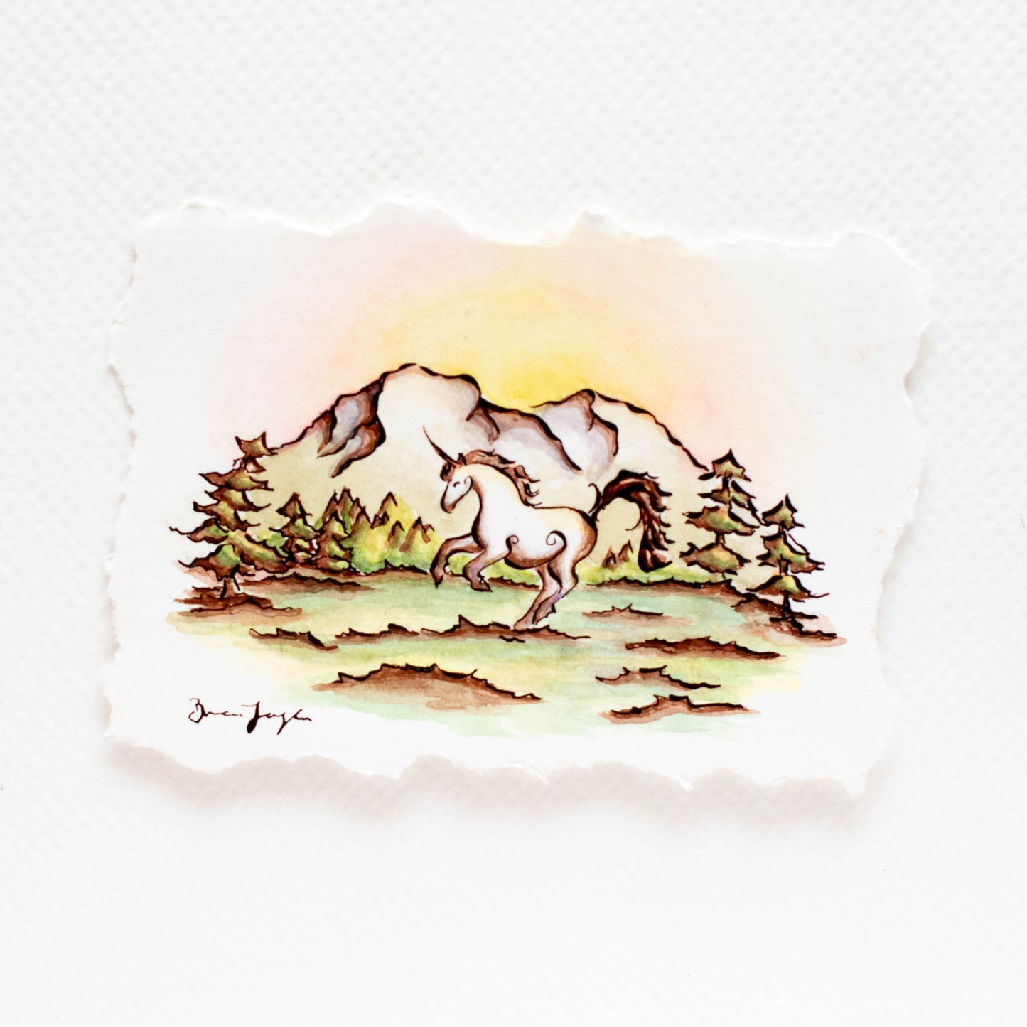 Rocky Mountain Unicorn Original Illustration