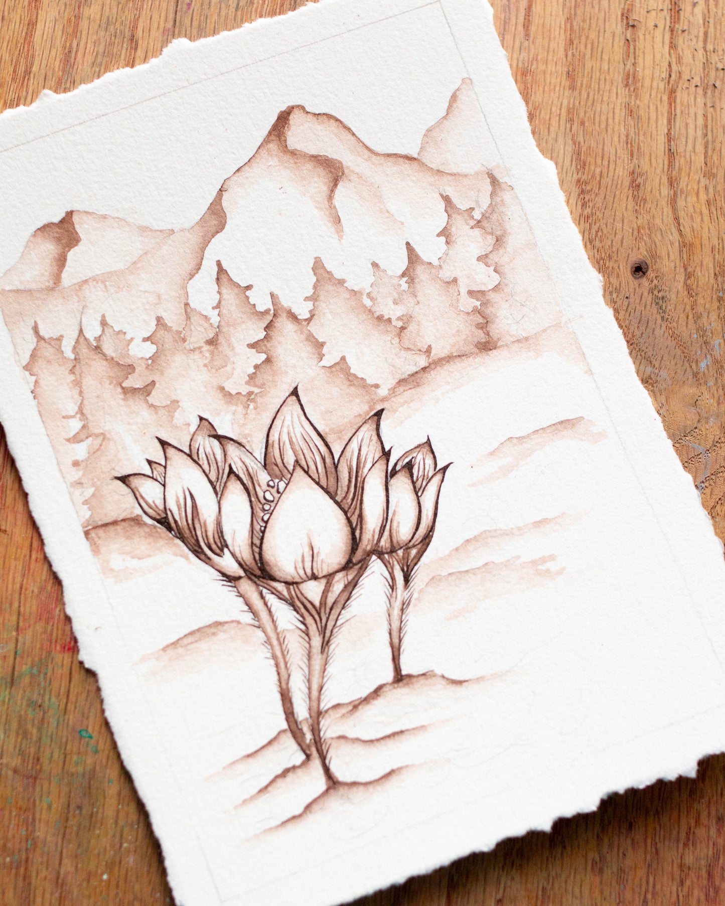 First Flowers of Spring Original Illustration